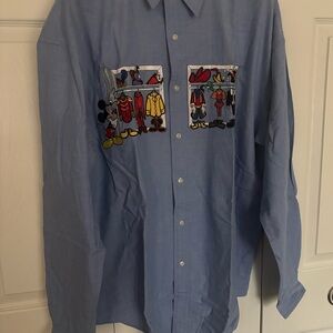 Disney Blue Casual Button Down Shirt